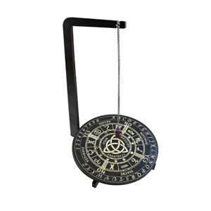 Planche de pendule en bois avec support de pendentif en cristal pour décoration d'autel.