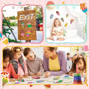 Enfants DIY glace bois decoupes vierges graffiti tranches de bois decor mural pour art