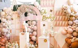 Lettere in legno Oh Baby per oggetti di scena per foto di feste e decorazioni murali.