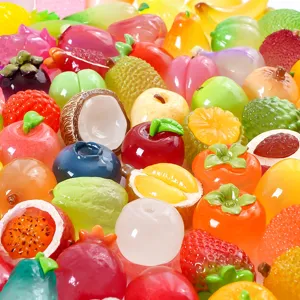 Ciondoli in resina di frutta traslucida luminosa accessori fai da te giocattolo decorativo