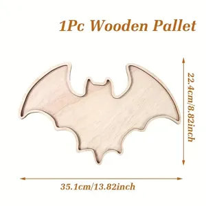 Wooden bat shaped decorative tray for party home use, creative wooden serving pallet.