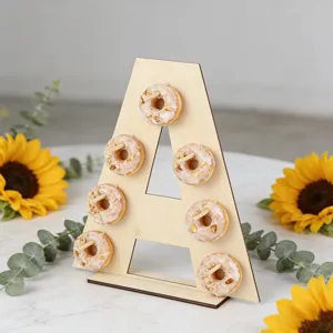 Wooden donut display stand A-shape dessert holder for wedding party event pastry decoration