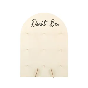 Wooden arched donut display stand dessert holder party wedding decor table centerpiece rack
