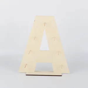 Wooden letter A donut display stand dessert rack for wedding party and cookie holding