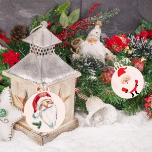Weihnachten Holz Deko Anhänger rustikale Laterne Christbaumschmuck festliche Requisite