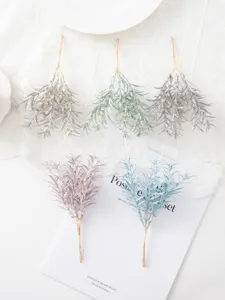 Artificial glitter star grass branches for home decor, DIY wedding candy box decoration.