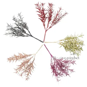Artificial glitter grass branches for home decor DIY wedding favor box decorations set