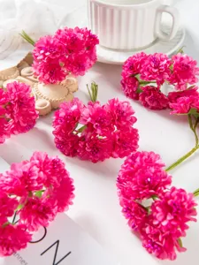 Künstliche rosa Nelken Blumensträuße DIY Hochzeitsbox Dekorationsbastelmaterialien