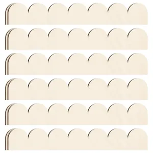 Zócalo de Madera Borde Ondulado Moldura de Madera DIY Pared Marco de Puerta Tira Decorativa Suministros de Manualidades