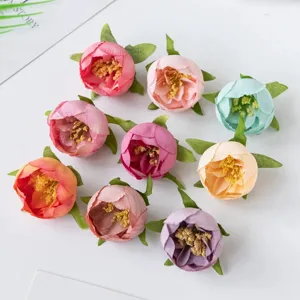 Künstliche Rosenblüten Köpfe bunt künstliche Blumen für DIY Kränze Dekoration