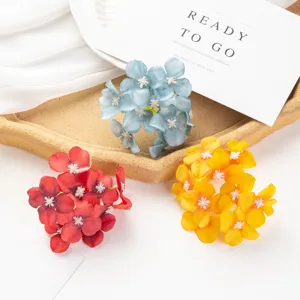 Artificial silk hydrangea flower heads for DIY craft hair accessories and wedding home decor.