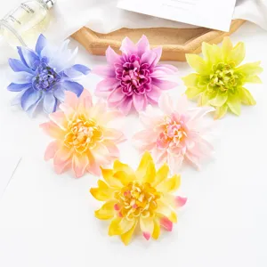 Künstliche Dahlien Blüten 10cm Seidenblumen für Heimdekoration und DIY Fotografie Requisiten.