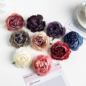 Artificial peony flower heads silk flowers for wedding arch wall DIY crafts decor.
