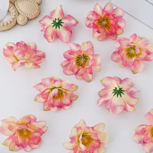 Cabezas de flores de crisantemo rosa artificiales para guirlandas DIY y accesorios.