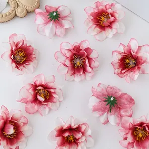 Cabezas de flores artificiales de seda para manualidades DIY, diademas y accesorios.