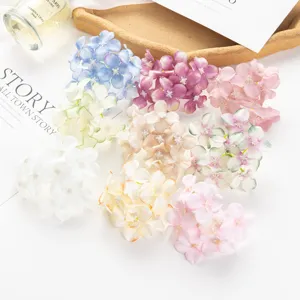 Artificial hydrangea flower heads bulk for DIY crafts, wedding decor and hair accessories.