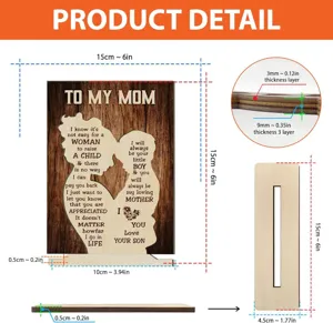 DIY wooden handsprint plaque for mother day family gift personalized wooden sign decor