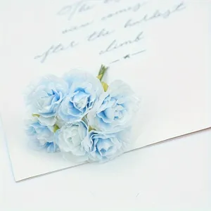 6-head small peony artificial flower silk bouquet for wedding home DIY photography props.