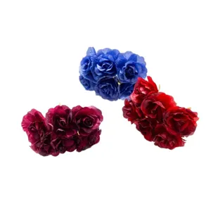 Artificial small peony silk flowers 6 heads DIY wedding home decor craft floral props