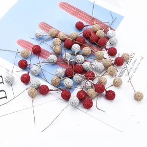 Bacche Di Schiuma Artificiali Rosso Oro Argento Steli Di Bacche Scelte Di Frutta Finta Per Albero Di Natale Ghirlanda Fai Da Te Artigianato Floreale Decorazione Della Casa