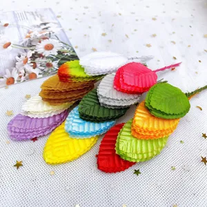 Artificial Colorful Wire Leaves DIY Wedding Garland Craft Floral Material Pack Set
