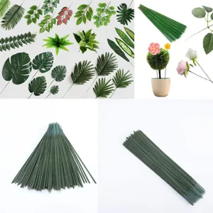 Tallos de flores artificiales y accesorios de hojas para arreglos florales y decoracion de bodas.