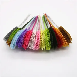 Colorful artificial wire leaves DIY handmade garland floral craft accessories detail