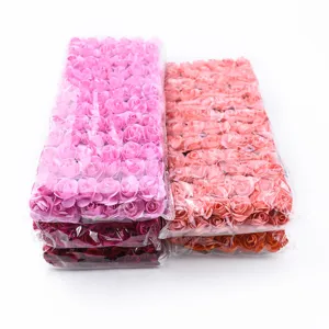 Assorted artificial foam roses in packs, perfect for DIY garlands and wedding candy box decor.