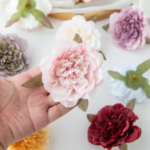Têtes de fleurs artificielles pivoine rose pour mariage DIY arrangements floraux déco.