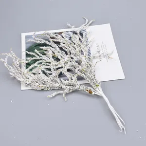 Ramas de árboles artificiales flocadas ramitas blancas para decoración de bodas en casa