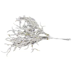 Ramas de árboles escarchadas artificiales para decoración de boda en casa vista principal