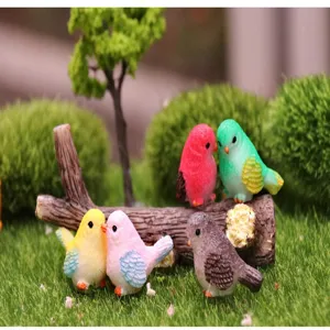 Miniature bunte künstliche Vögel, süße Harz Tiere für Feengarten DIY Dekoration Zubehör