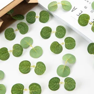 Foglie di eucalipto artificiali accessori per piante verdi fatti a mano decorazione