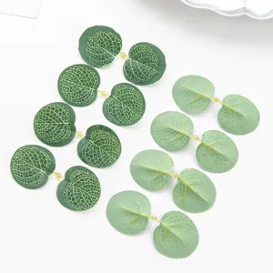 Foglie di eucalipto artificiali rotonde verdi piante decorazione fai da te accessori