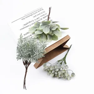 Bouquets de plantes artificielles feuillage vert tiges pour déco maison bricolage floral