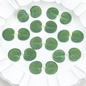 Foglie di eucalipto artificiali pianta verde di simulazione accessori artigianali fai da te.