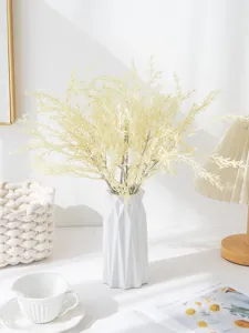 Bouquet de fausses herbes artificielles feuilles de cèdre plante en plastique déco mariage