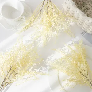 Faux bouquet de fleurs de fougère d'herbe de givre artificielle pour déco de mariage