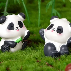Süße Harz Panda Miniatur Figuren für Mikro Landschaft DIY Desktop Topfpflanze Dekoration