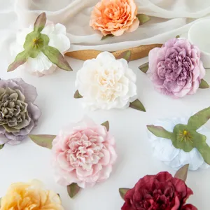 Têtes de fleurs artificielles pivoines roses pour mariage décoration maison bricolage