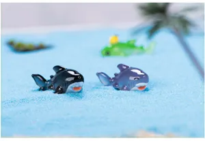 Mini resin killer whale shark figurines for fish tank aquarium micro landscape desktop decor.