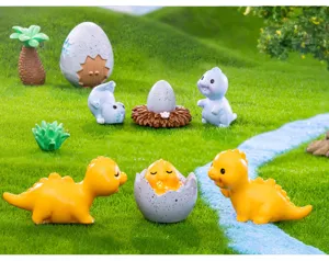Cute miniature dinosaur figurines for DIY micro landscape desktop decoration and toys