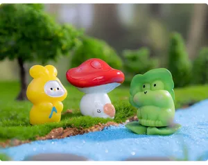 Süßes Harz Miniatur Tierfiguren Set für schöne Mikrolandschaft und Desktop Deko.