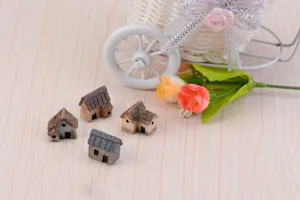 Petits ornements de maison en résine pour paysage de mousse plantes en pot jardin miniature