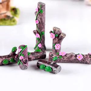 Mini Harz Baumstumpf Sukkulente Pflumentopf Landschaft Dekoration Garten Bonsai Ornament