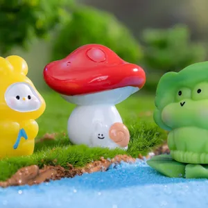 Schmucke Harz Mikro Landschaft Tier Ornament Pilz Frosch Hase Desktop Dekorationen.