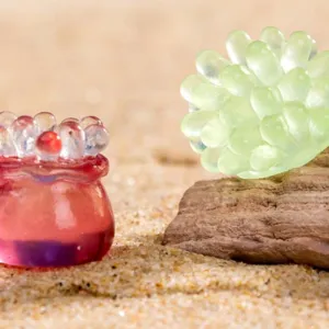 Resina luminosa océano micro paisaje coral adorno lindo hecho a mano decoración de escritorio