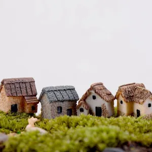 Miniatures de maisons en résine pour paysage de mousse, jolis décors de bonsaï vue principale