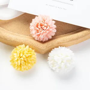 Artificial silk hydrangea flower heads close-up, perfect for DIY wedding and home decor.