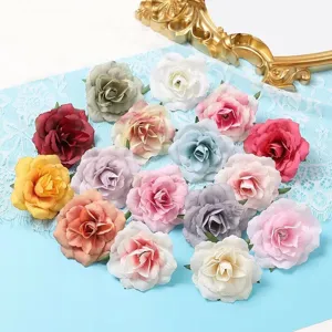 Artificial Peony Silk Fabric Flower Heads For Wedding Road Guide Home Decor DIY Garland Craft Party Supplies